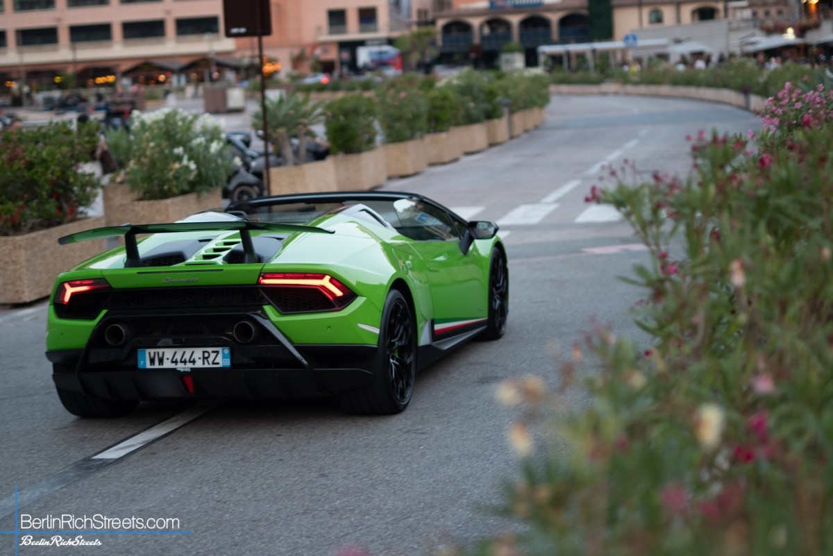 Lamborghini Huracán LP640-4 Performante Spyder spotted in Monaco — BerlinRichStreets