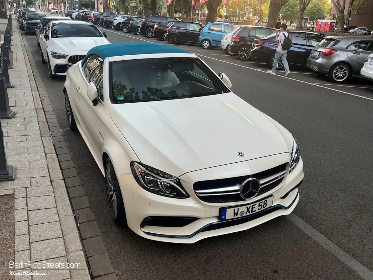 Mercedes-AMG C63 S Convertible (A205) Ocean Blue Edition spotted in Düsseldorf — BerlinRichStreets