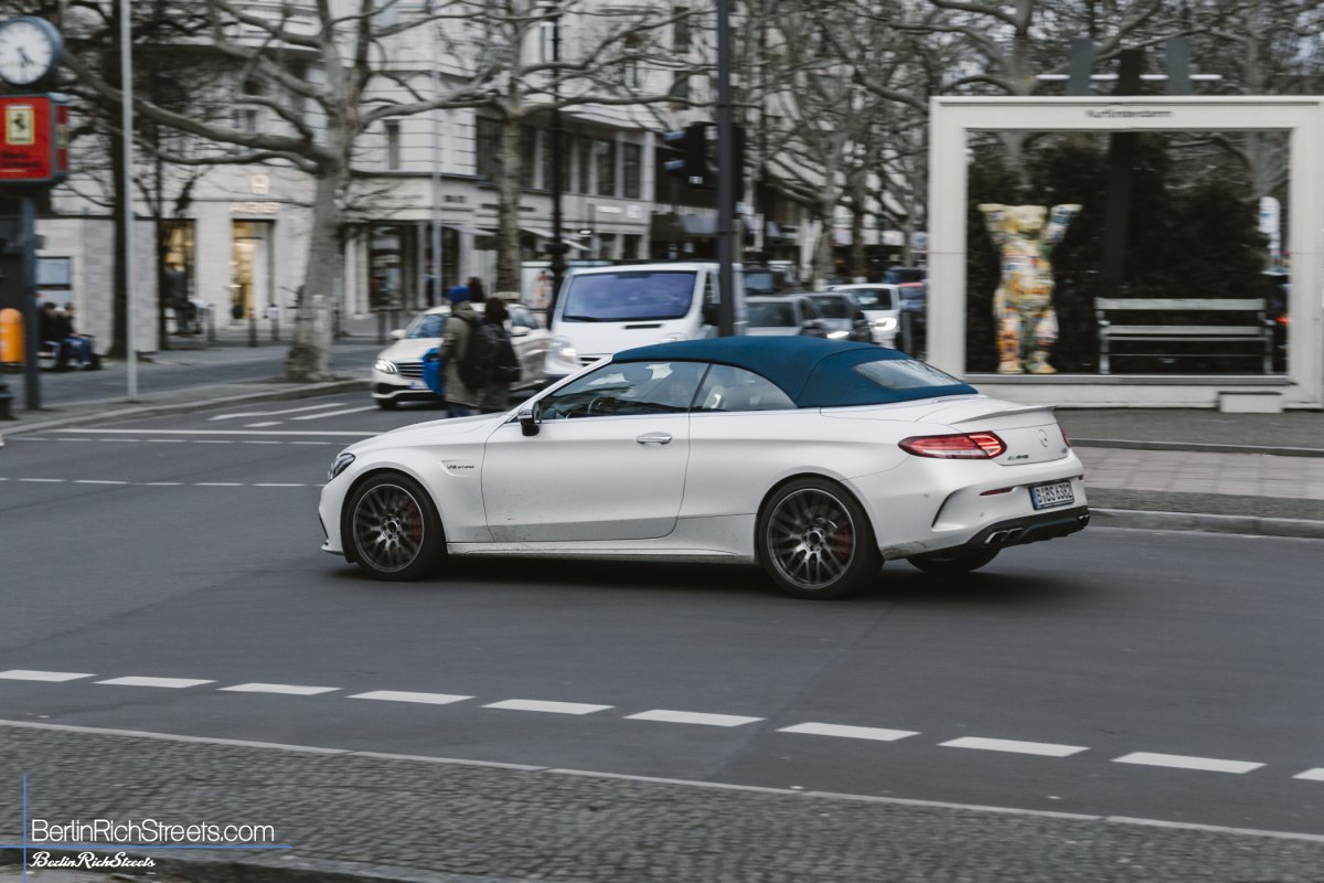 Mercedes-AMG C63 S Convertible (A205) Ocean Blue Edition spotted in Berlin — BerlinRichStreets