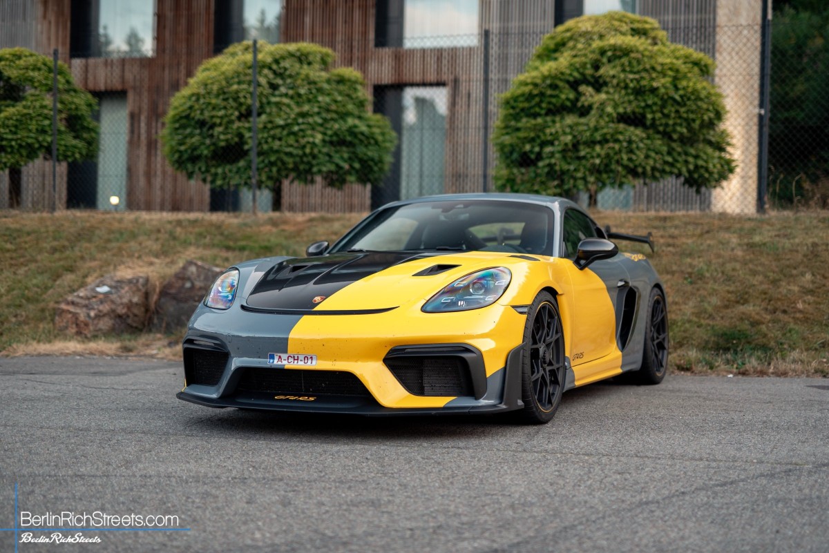 Porsche 718 Cayman GT4 RS Weissach Package (982) spotted in Stavelot — BerlinRichStreets