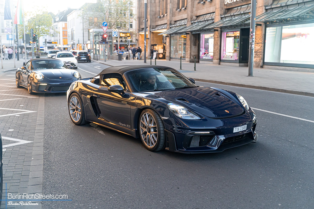 Porsche 718 Spyder RS Weissach Package spotted in Düsseldorf — BerlinRichStreets