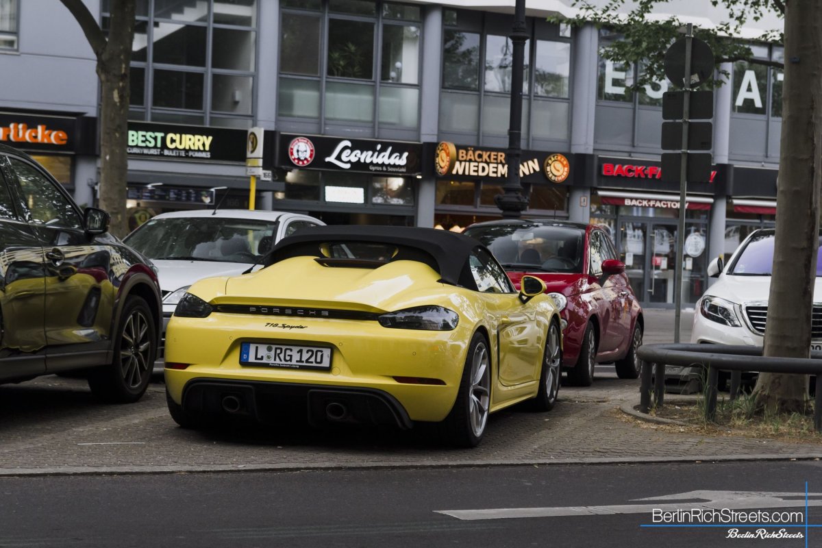 Porsche 718 Boxster Spyder (982) spotted in Berlin — BerlinRichStreets
