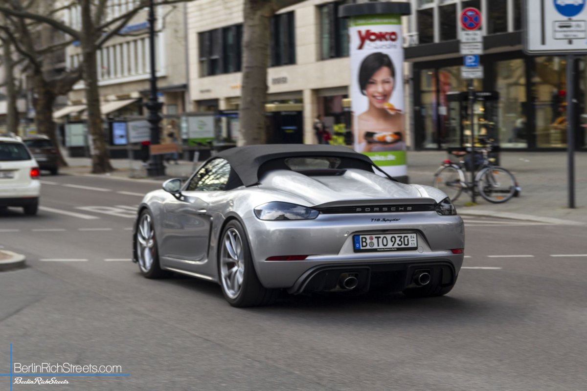 Porsche 718 Boxster Spyder (982) spotted in Berlin — BerlinRichStreets